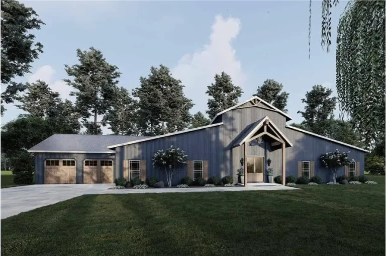 Single-Story, 5-Bedroom Barn Style Home with Mud Room (Floor Plan)