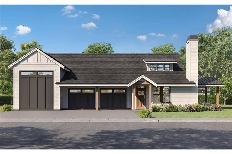 1-Bedroom, 3-Bay Barndominium with Open Floor (Floor Plans)