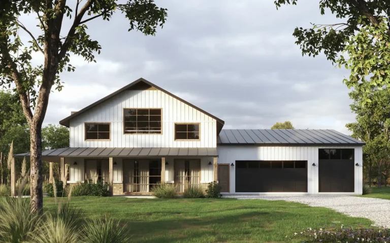 3-Bedroom Modern Barndominium (Floor Plans)