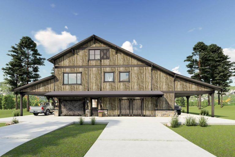 4-Bedroom Barndominium with 2 Master Bedrooms (Floor Plans)